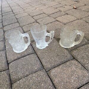 Flintstones Set of 3 Vintage Glasses 1993 from McDonalds